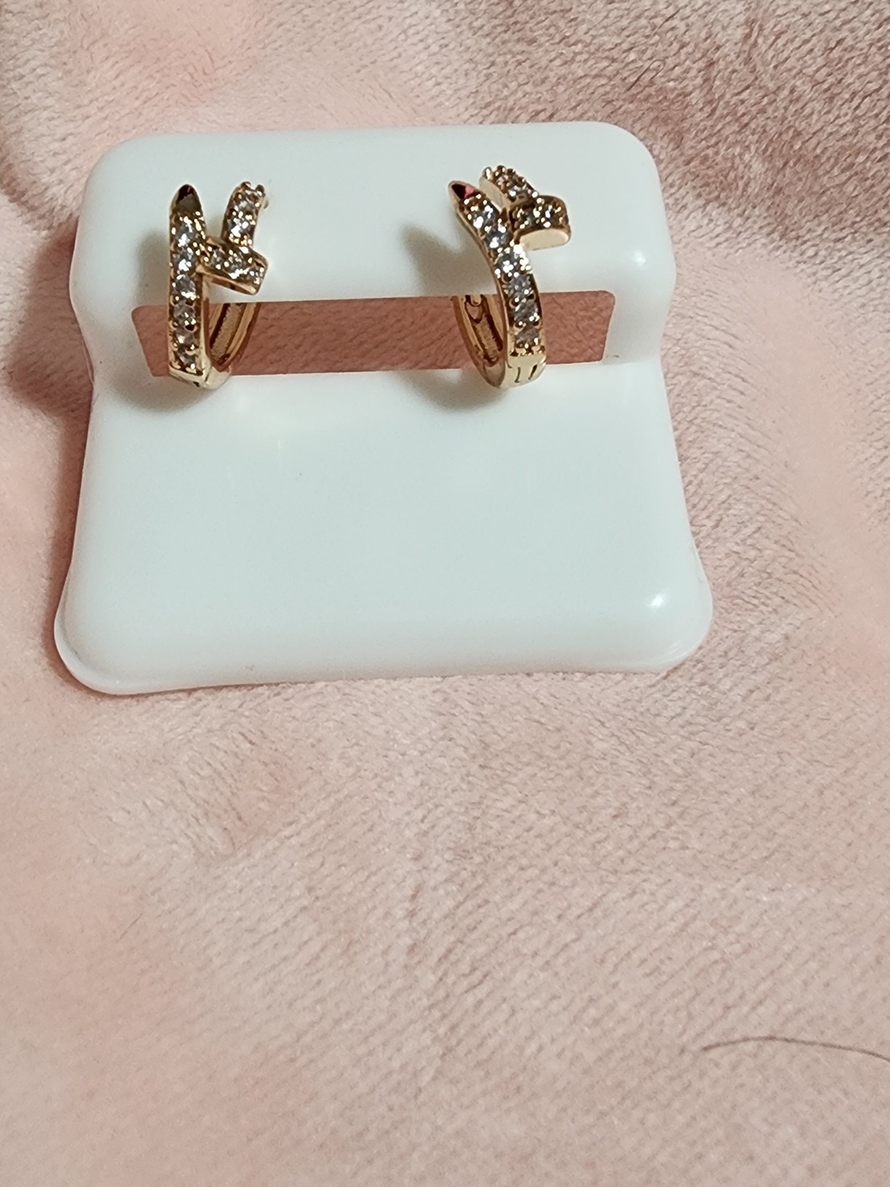 Gold Crystal Arrow Hoop Earrings - Women Jewelry